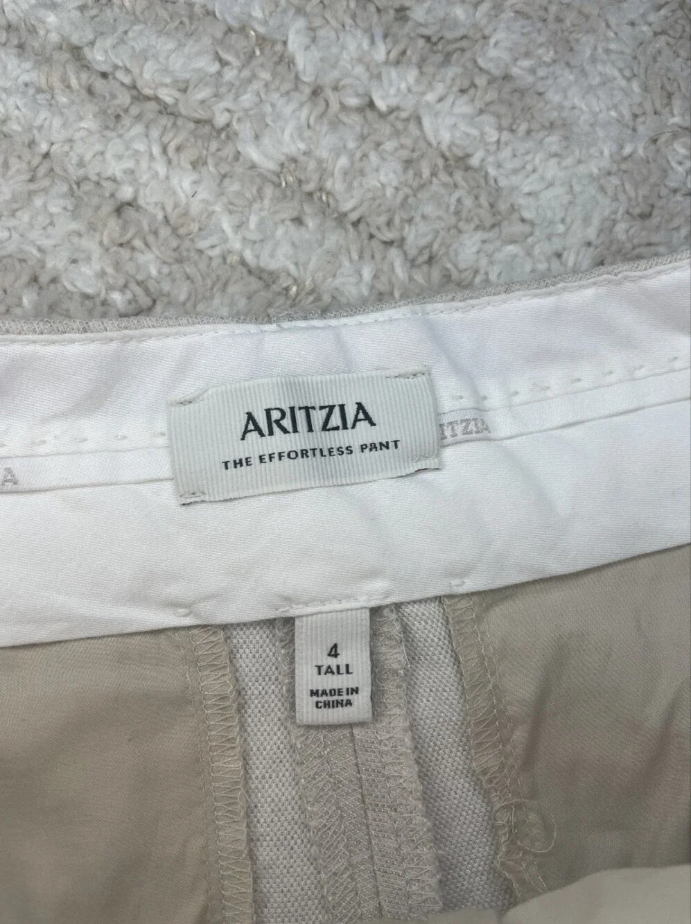 Aritzia Wide-Leg High-Rise Linen-Blend Pants in Light Oat Size 4